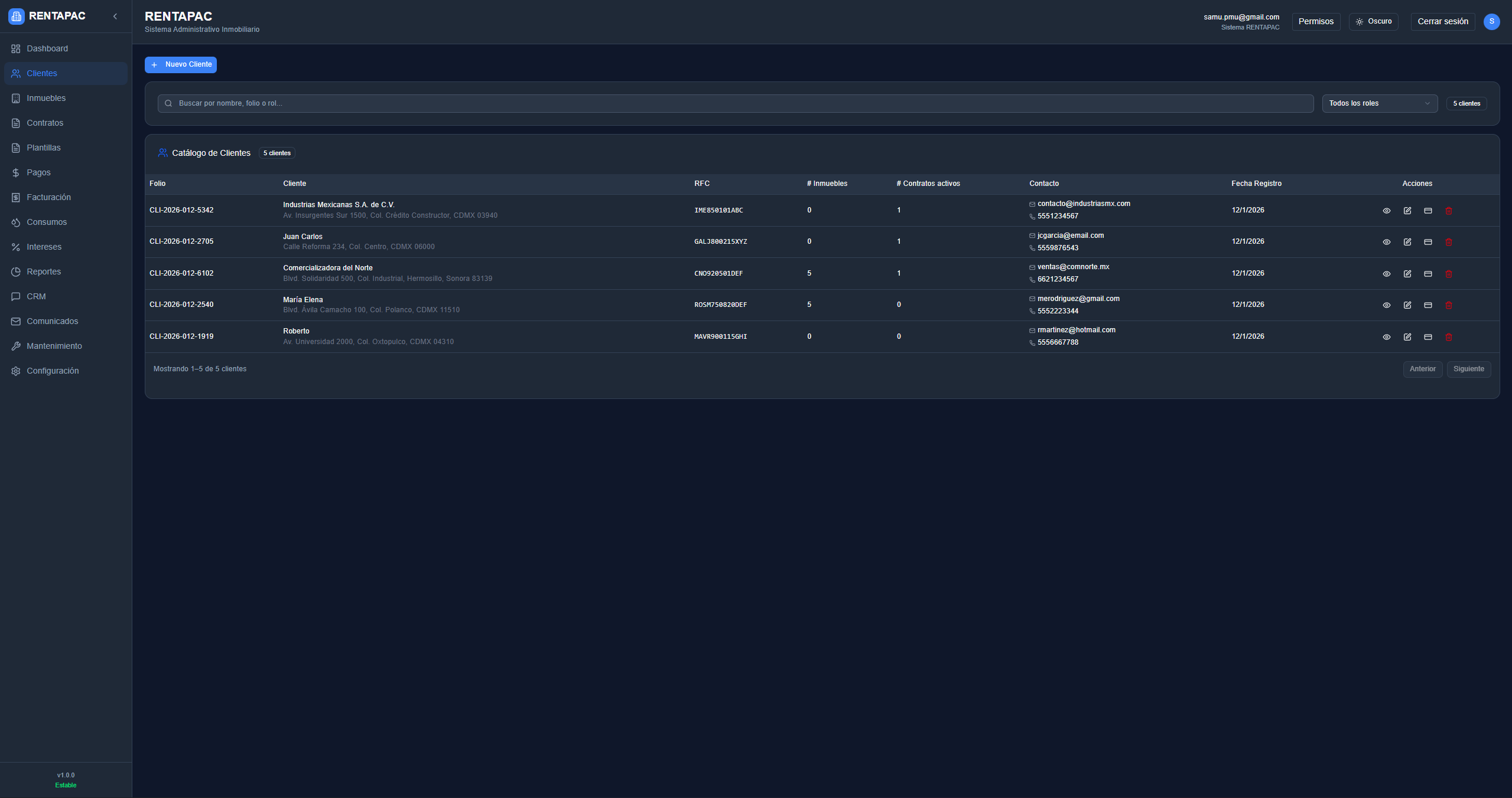 Catálogo de Clientes RENTAPACK